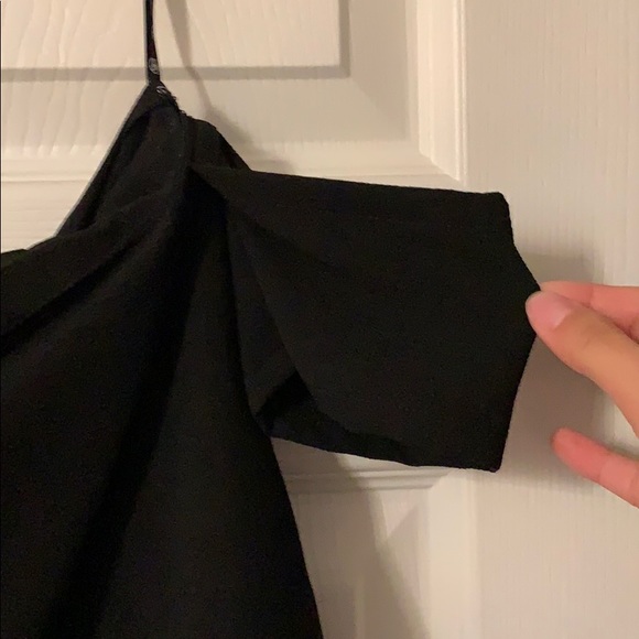 Black Off Shoulder Romper - Picture 2 of 3